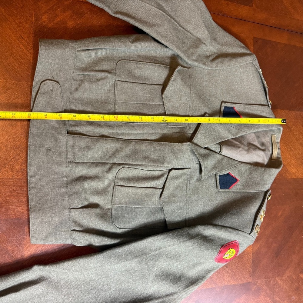 Vintage 1976 Belgian Military Wool Jacket Size 20E 4X Original Insignia - Picture 12 of 16
